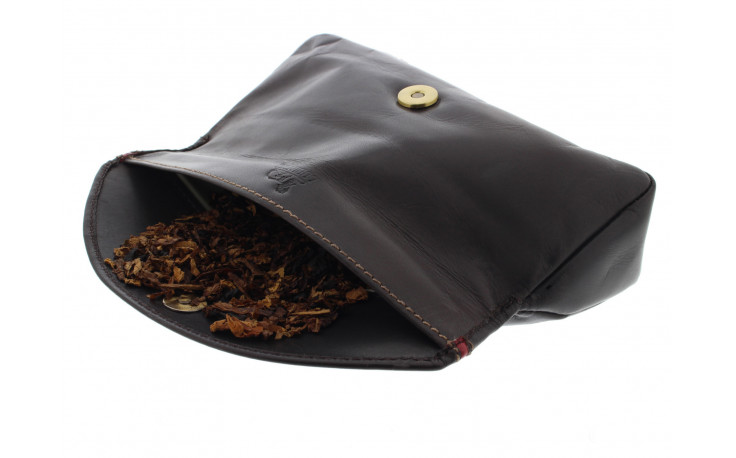 Nomadic leather tobacco pouch for 1 pipe