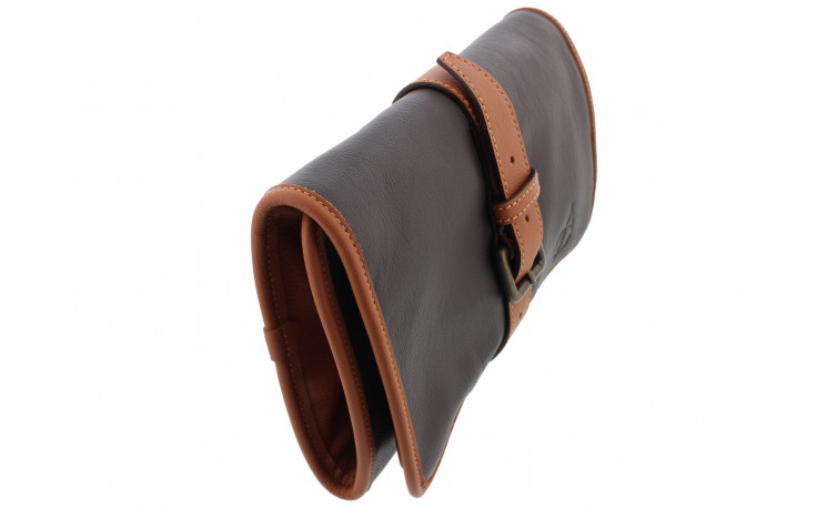 Beige and brown roll pipe case