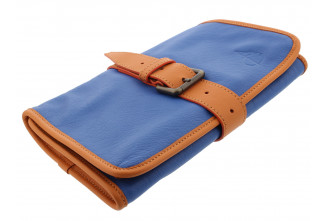 Blue and orange roll pipe case