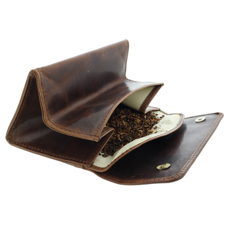Chacom leather tobacco pouch CC0018BR - La Pipe Rit