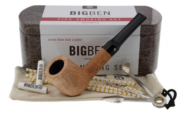 Big Ben smoking set (natural straight pipe)