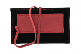 Leather pouch RYO by Claudio Albieri (burgundy/black)