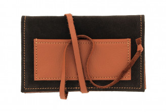 Leather pouch RYO by Claudio Albieri (beige/brown)