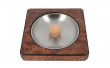 Pipe ashtray (elm burl) with cork knocker