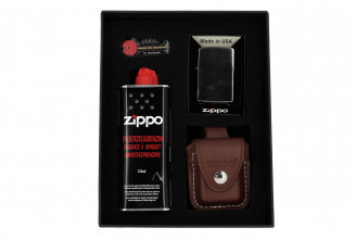 Zippo lighter box with brown case