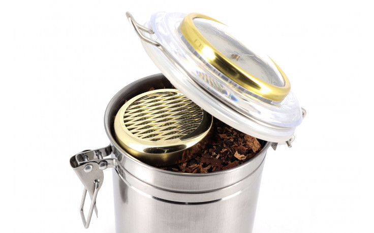 Stainless steel tobacco jar (large size)