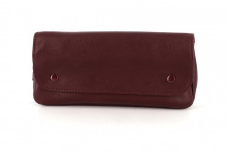Tobacco pouch 3 pockets XL (burgundy leather)