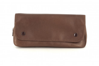 Tobacco pouch 3 pockets XL (brown leather)