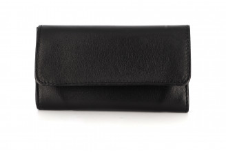 Small black leather tobacco pouch