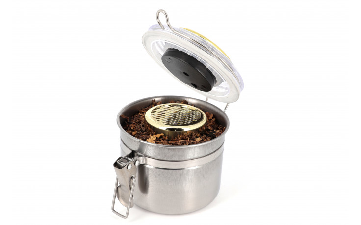 Stainless steel tobacco jar (small size)