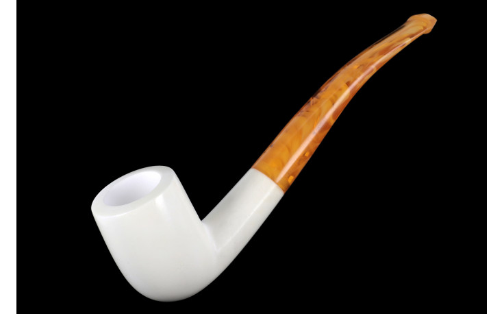 Small half-bent meerschaum pipe