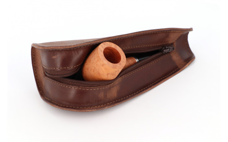 Eole pouch for 1 pipe (leather)