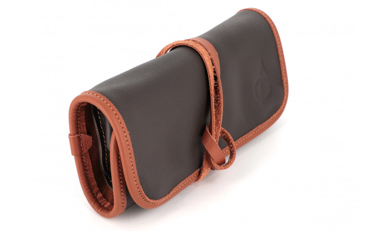 Roll pipe case by Claudio Albieri for 1 pipe (beige and brown)