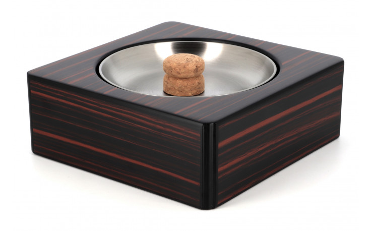 Pipe ashtray with knocker in ebony