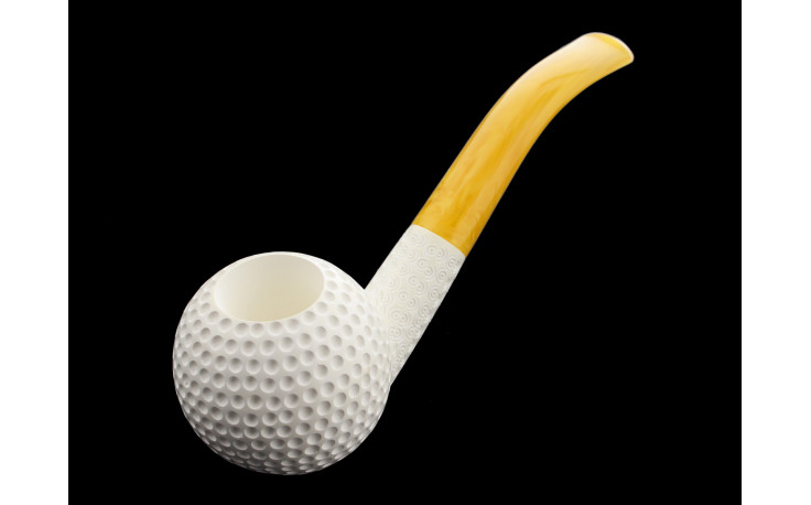 Meerschaum golf ball pipe