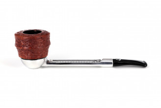Falcon Plymouth straight rusticated pipe (half-bent stem)