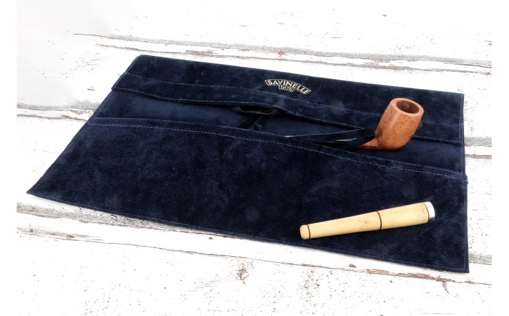 Savinelli pouch for 1 long pipe (blue)