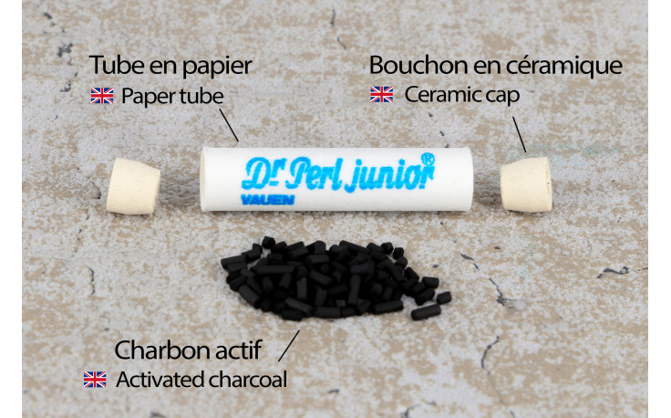 Vauen Dr Perl 6mm activated charcoal pipe filters (x50)