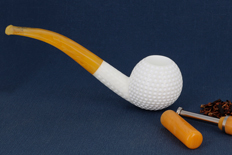Golf ball meerschaum pipe